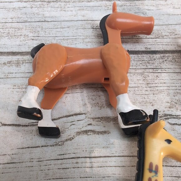 Lot of 4 Vintage Little People Animals Horse Cow Giraffe - Picture 6 of 9